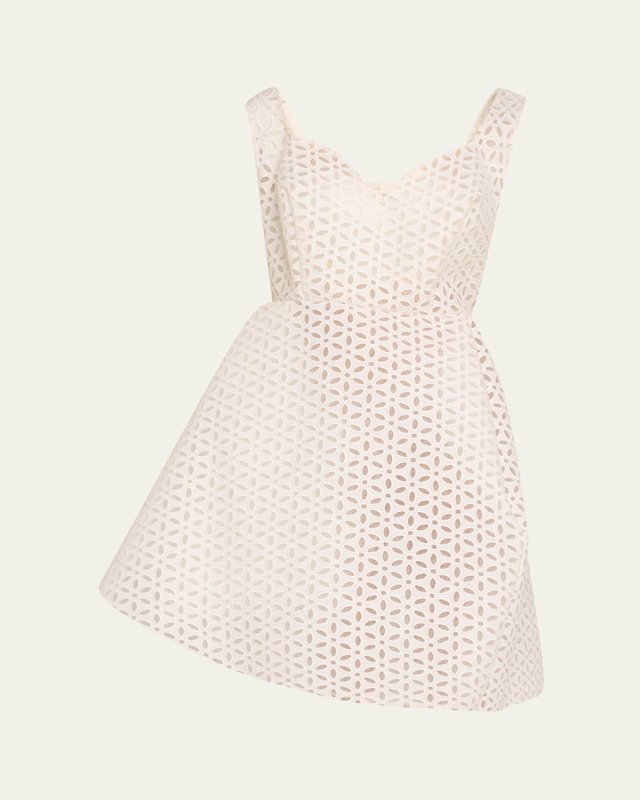 Eyelet Structured Dress